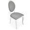 Židle Velo dřevo/látka bílá/šedá 44x53x96,6