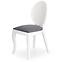 Židle Verdi dřevo/látka bílá/šedá 50x55x90,2