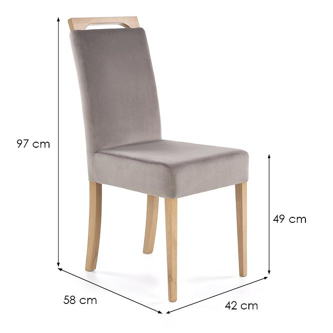 Židle Clarion dřevo/samet dub/riviera 91 47x59x99