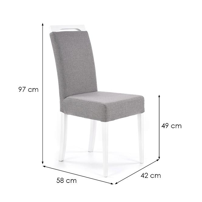 Židle Clarion dřevo/samet bílá/inari 91 47x59x99