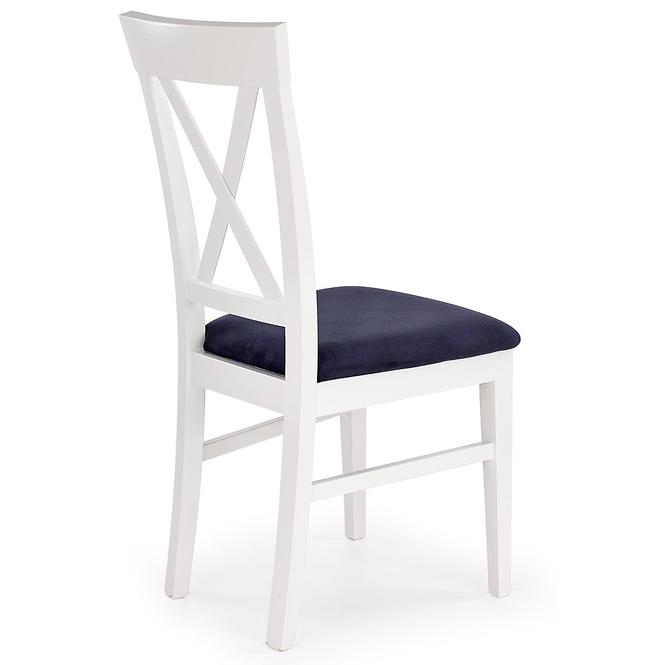 Židle Bergamo dřevo bílá/šedá 46x47x92