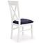 Židle Bergamo dřevo bílá/šedá 46x47x92,2