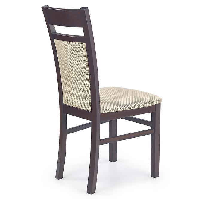 Židle Gerard 2 dřevo/látka tmavý ořech/torent béžová