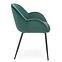 Židle K480 samet/kov tmavě zelená 59x59x79,3