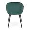 Židle K480 samet/kov tmavě zelená 59x59x79,5