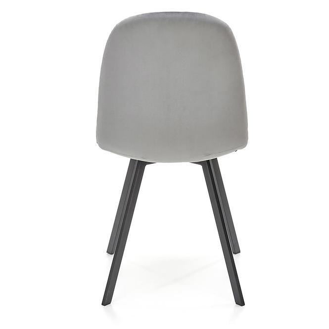 Židle K462 samet/kov šedá 45x57x82