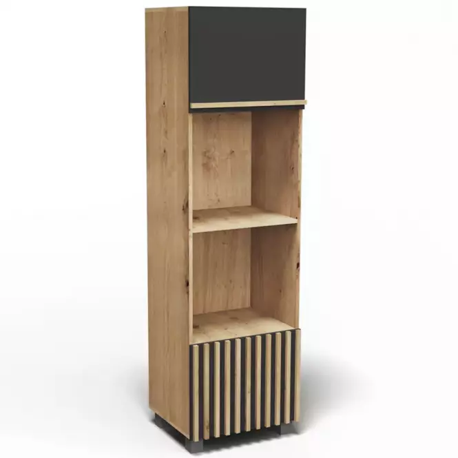 Kuchyňská skříňka Lucjan 60kpm2f2100 artisan/černá,3