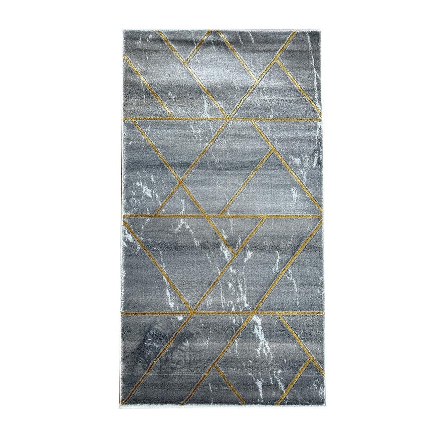 Koberec Frisee Diamond 0,8/1,5 A0052 tmavě šedá/zlatá