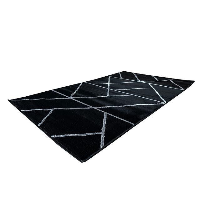 Koberec Frisee Diamond 1,33/1,9 B0052 černá/stříbrná