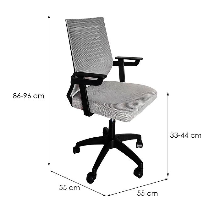 Kancelářská židle Vega 4168 šedá/černá