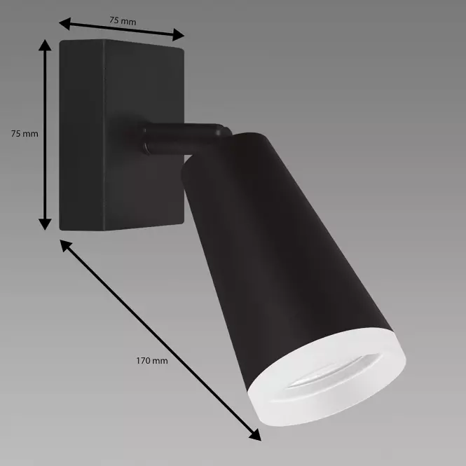 Svítidlo SANA GU10 1D BLACK 04142 LS1,2