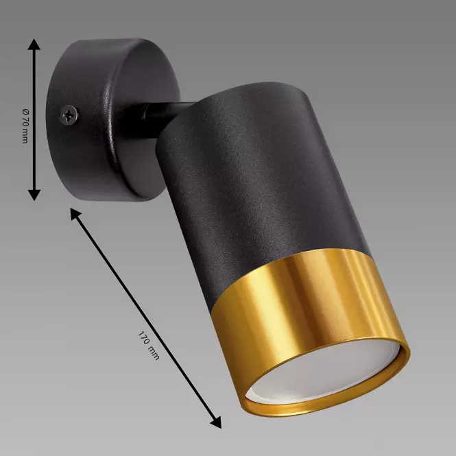 Svítidlo PUZON SPT GU10 BLACK/GOLD 04131 LS1,2
