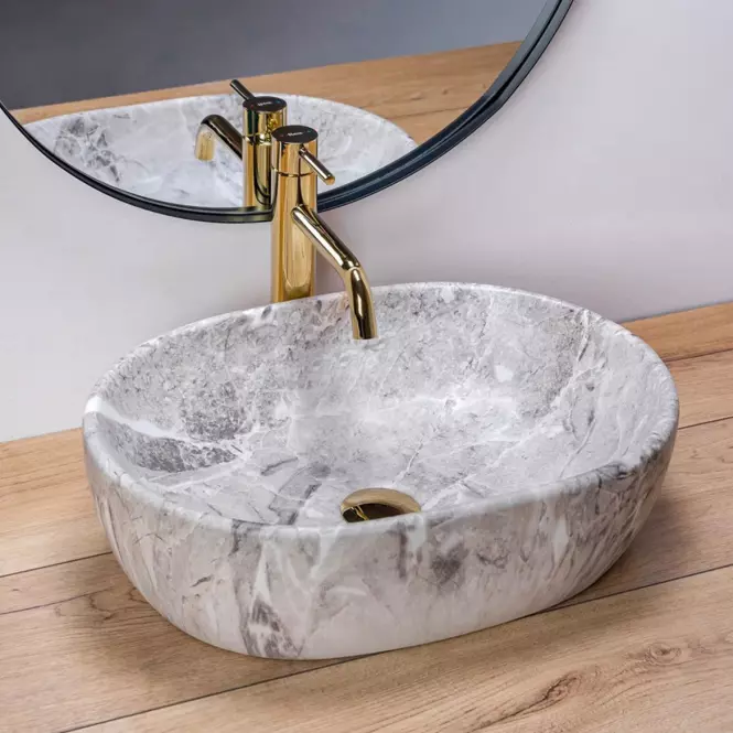 Umyvadlo na desku Lara Stone Matt