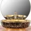 Umyvadlo na desku Margot Black/Gold,3