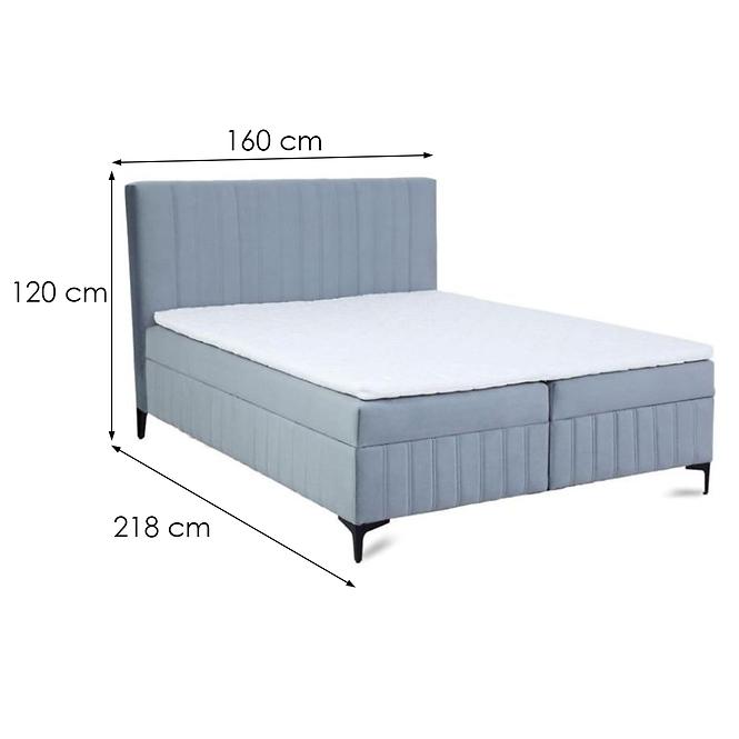 Kontinentální postel Sergio 160x200 Bluvel 10 + vrchní matrace 30 mm
