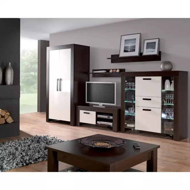 Regál Cezar 100 cm Milano/Bílý,4