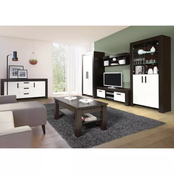 Regál Cezar 100 cm Milano/Bílý,5
