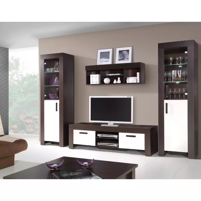 Polička Cezar 120 cm  Milano/Bílý,6