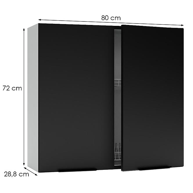 Kuchyňská skříňka Mina W80SU ALU černá