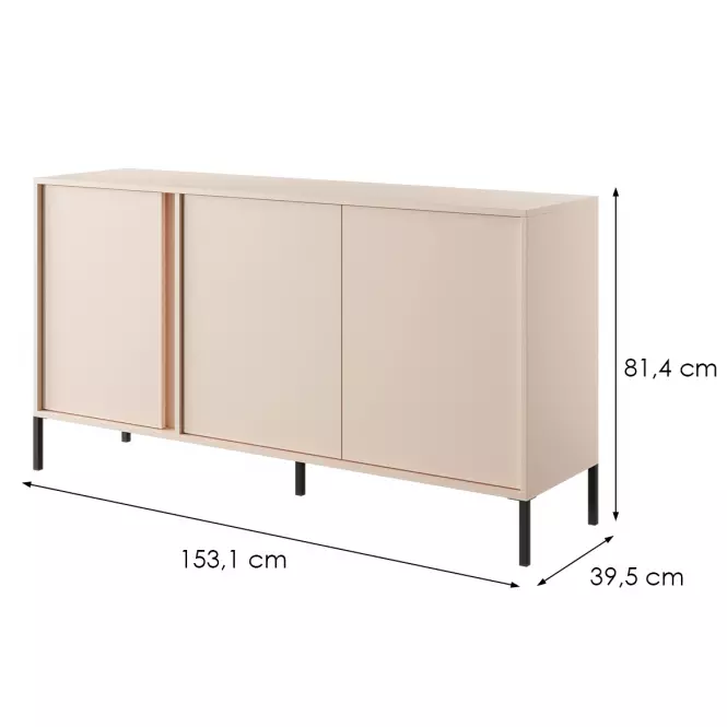 Komoda DAST 153 3D béžová,3