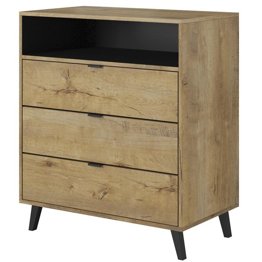 Komód Nest km-2 dub lefkas/Černá Obrázek