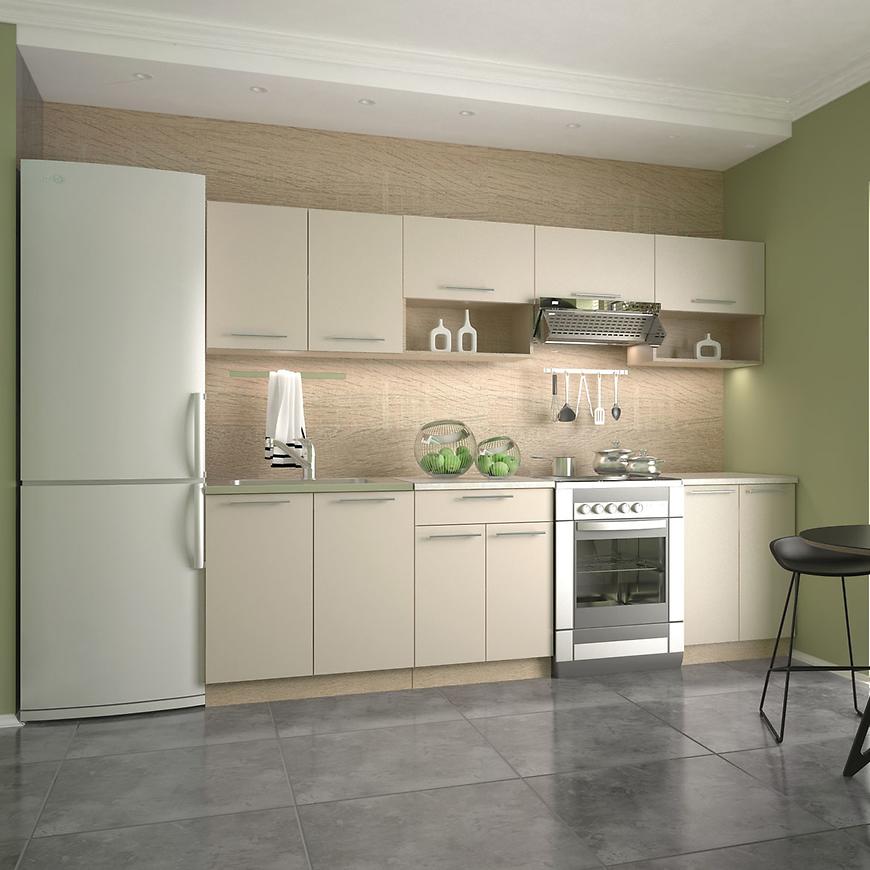 Konyhabútor Viola 260 zb 28mm vanilka/kor sonoma Obrázek