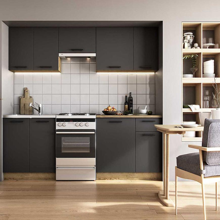 Konyhabútor Daria 240 zb 28mm antracyt/kor dub craft Obrázek