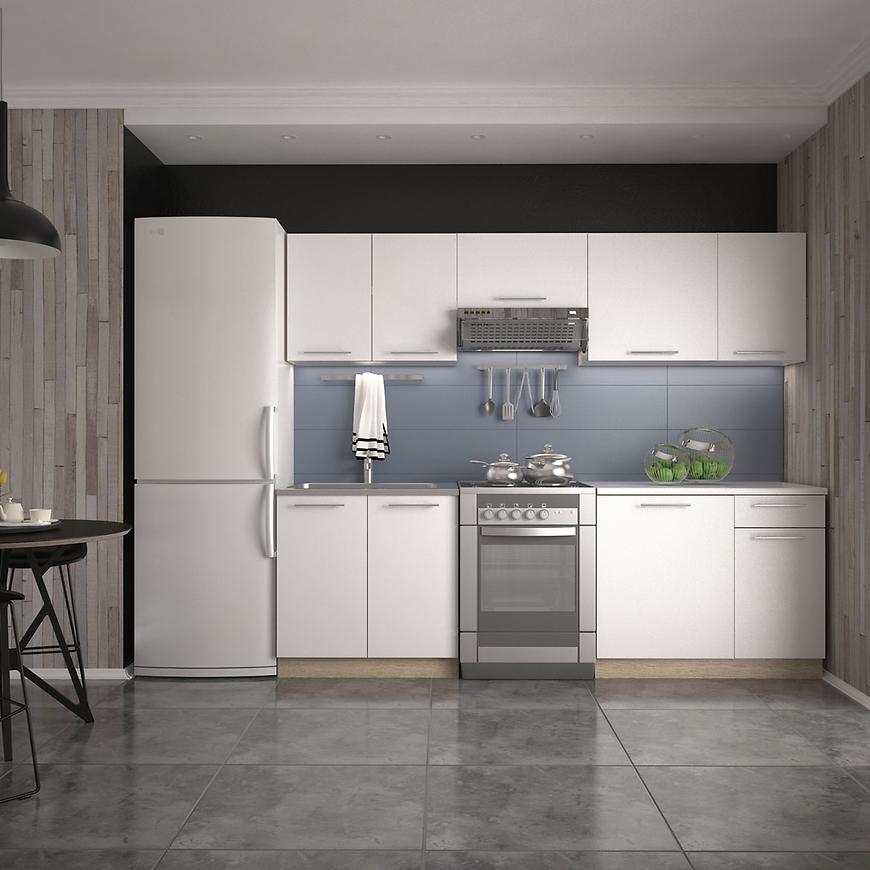 Konyhabútor Daria 240 zb 28mm bílá matnát/kor sonoma Obrázek