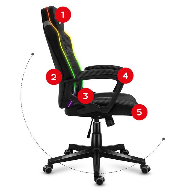 Herní židle HZ-Force 2.5 RGB/síťovina
