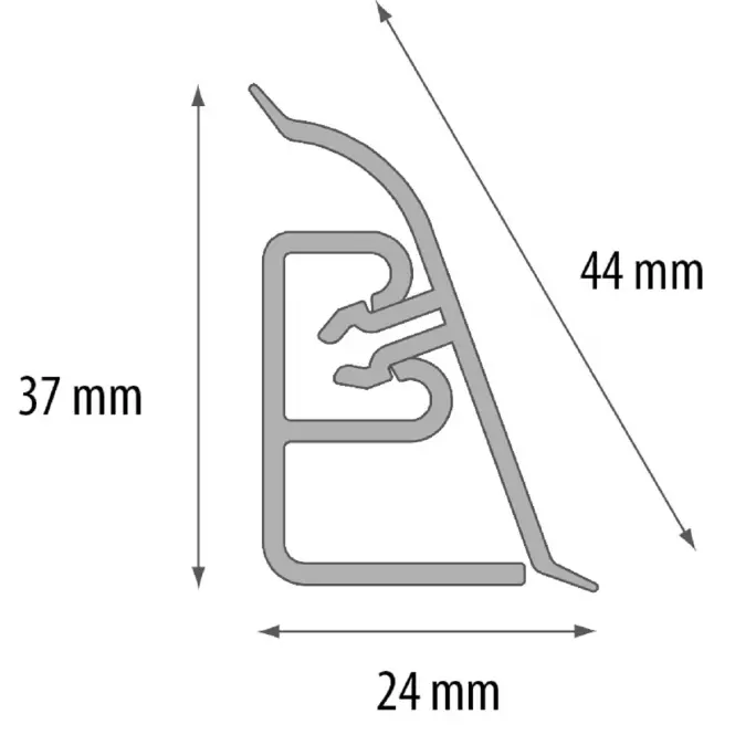 Lišta k pracovní desce BL 44 3 m 37x24 mramor cipollino 133