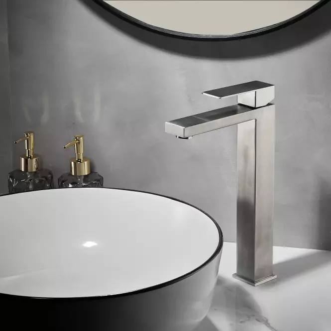 Umyvadlová  baterie vysoká Remi X inox