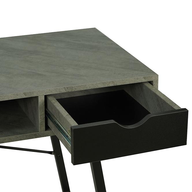 Psací Stůl Kobe černý/beton