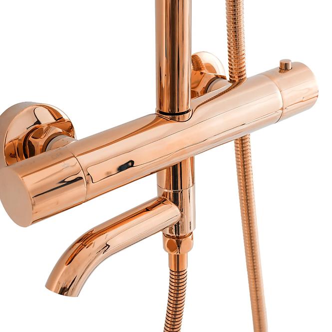 Sprchový set s termostatem Lungo Rea P6606 růžové zlato