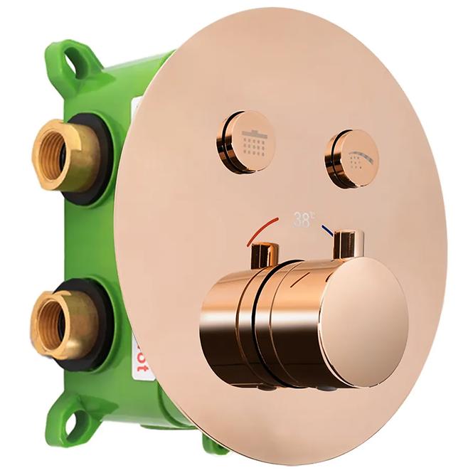 Podomítkový sprchový set s termostatem Lungo-Miller Rea P6613  růžové zlato