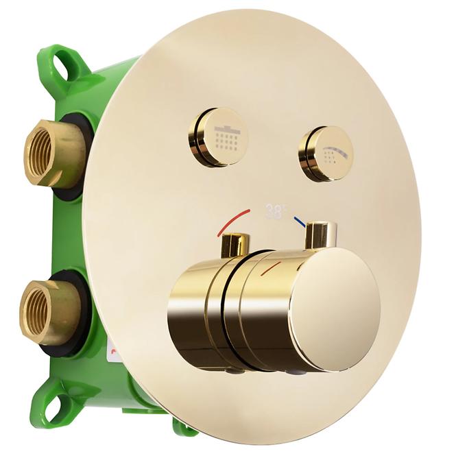 Podomítkový sprchový set s termostatem Lungo-Miller Rea P6714 zlatý