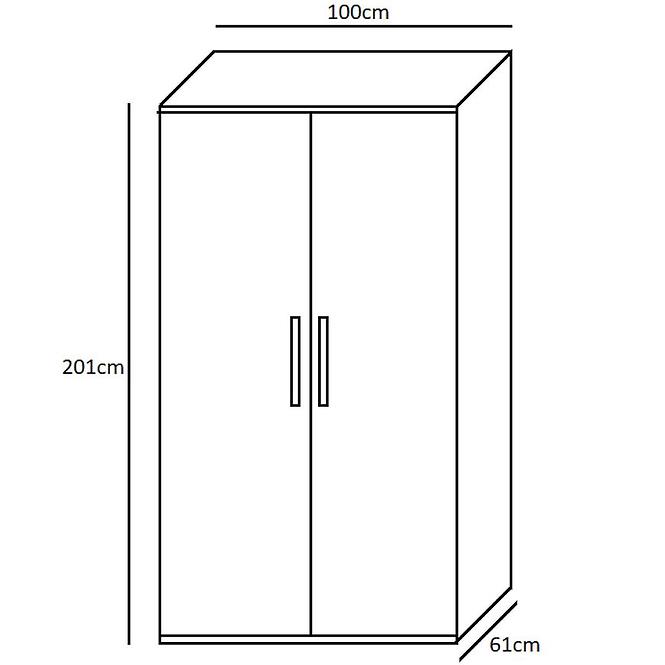 Skříň Inez 100cm Jesan,3