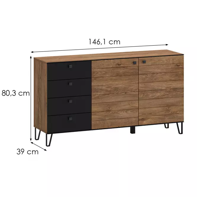 Komoda Weil e 2d4s burgund oak