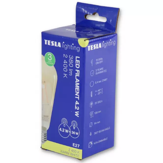 LED žářovka cone bulb vintage 4.2W E27 2400K 380LM