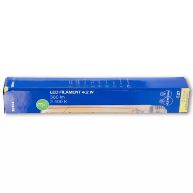 LED žárovka tube vintage 4.2W E27 2400K 380LM