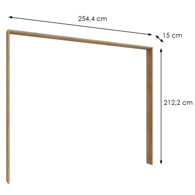 Obvodové lišty ke skříni Whiteheaven 250 cm LNBZ01-D85,3