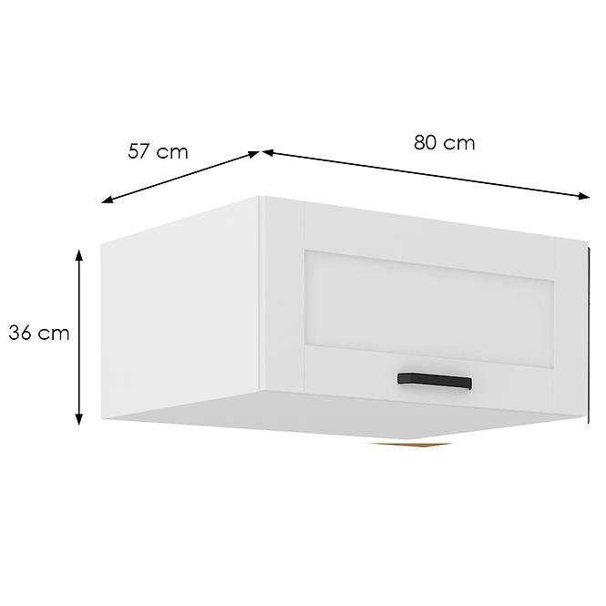Kuchyňská skříňka Luna bílý matný/bílý 80 Nagu-36 1F,2
