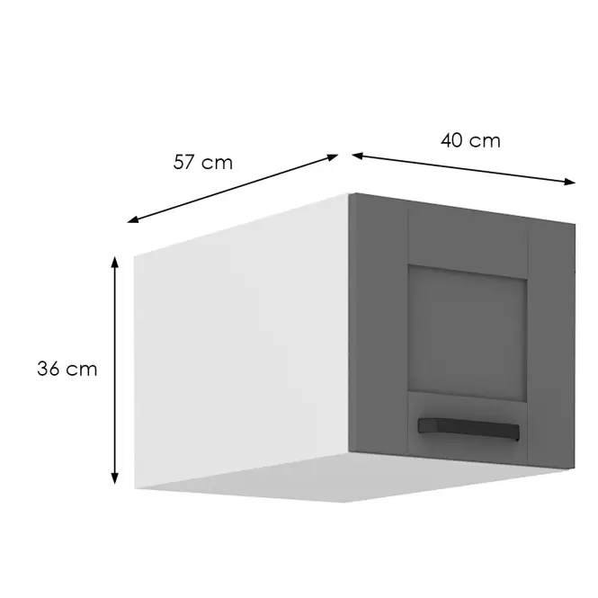 Kuchyňská skříňka Luna dustgrey/bílý 40 Nagu-36 1F,2