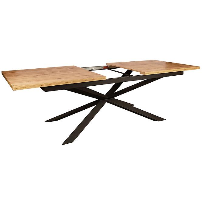Stůl St-33 160x90+60 dub wotan/černá