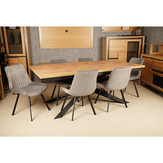 Stůl St-33 250x100+2x50 dub wotan/černá