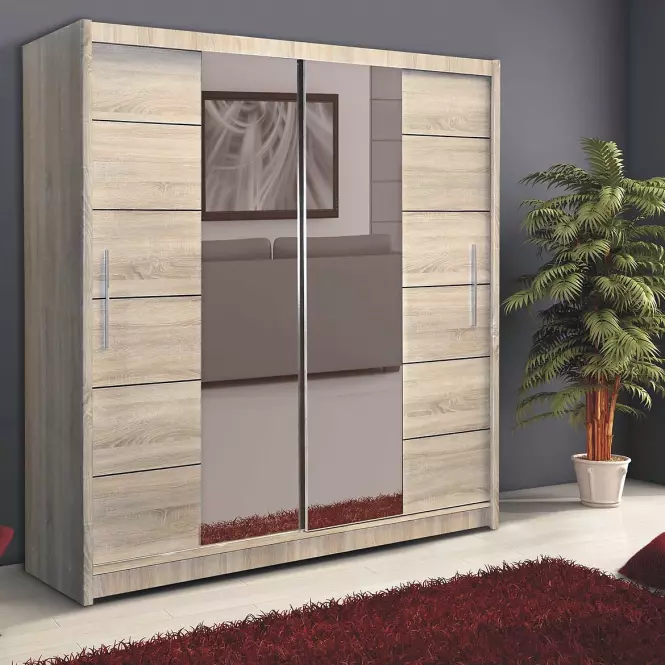 Šatní skříň Lizbona-2 203cm Dub Sonoma,2