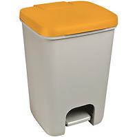 Odpadkový koš nášlapný Essentials 20L šedý/žlutý 248606