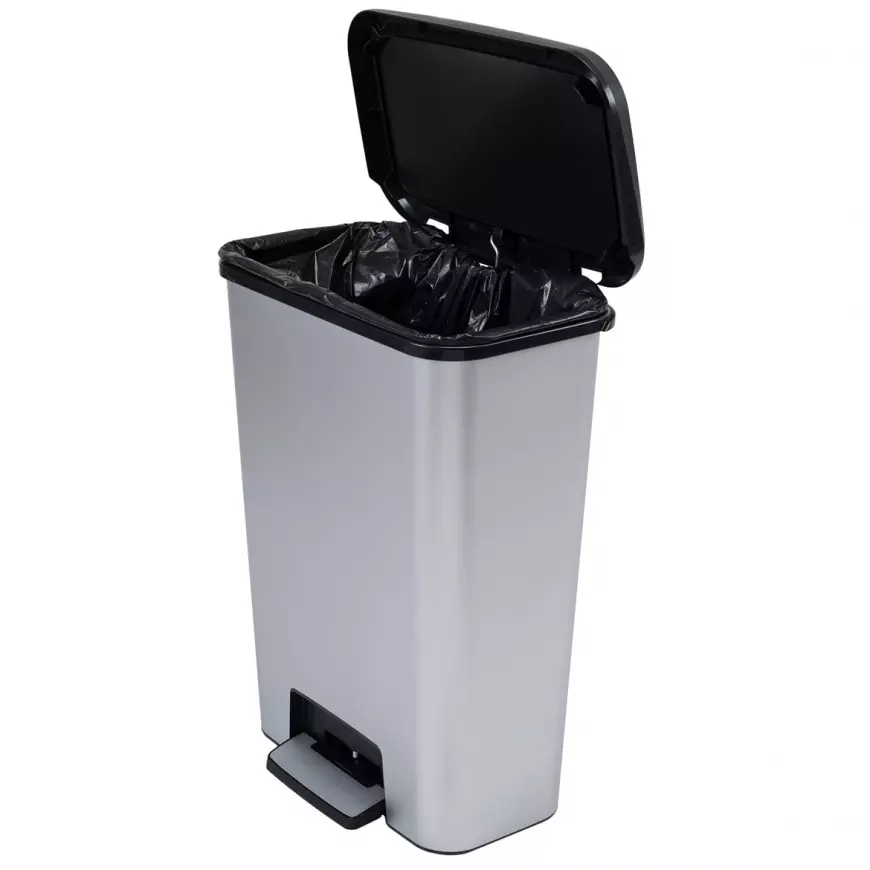 Odpadkový koš nášlapný Compatta 50L metalický