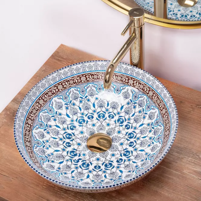 Umyvadlo na desku Arte Blue,3