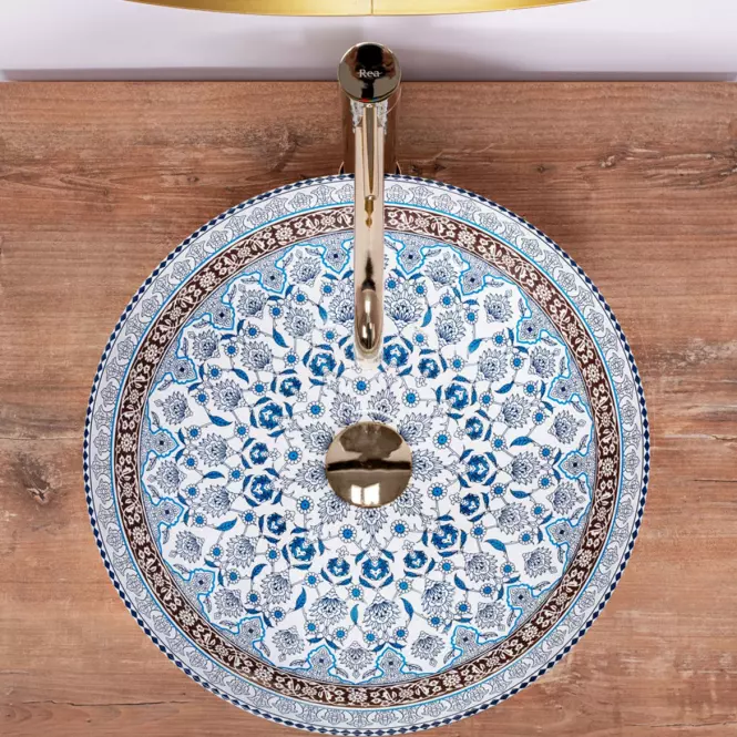Umyvadlo na desku Arte Blue,4