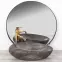 Umyvadlo na desku Roxy Stone Dark Grey,4